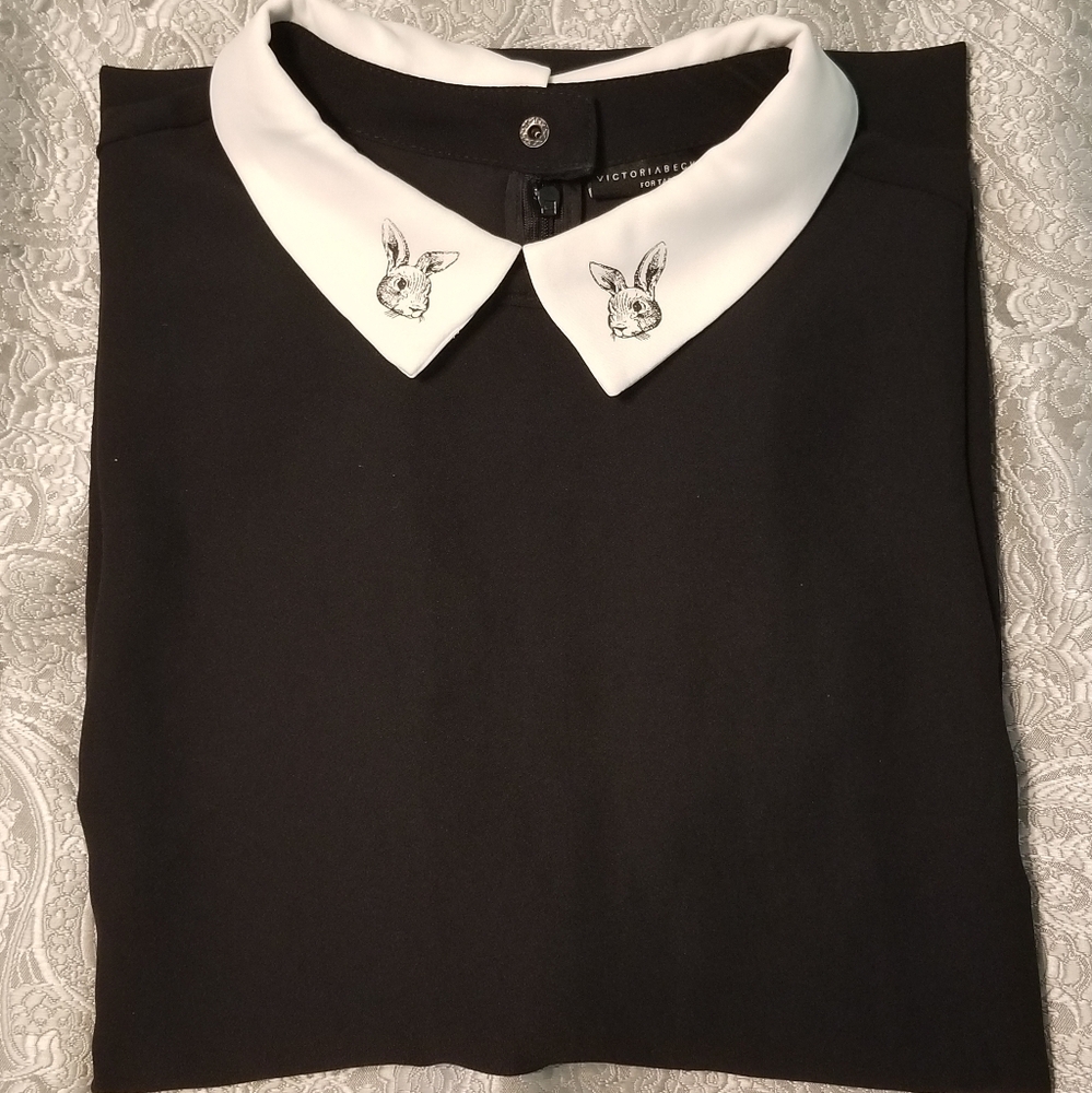 Bunny Black Collared Dress